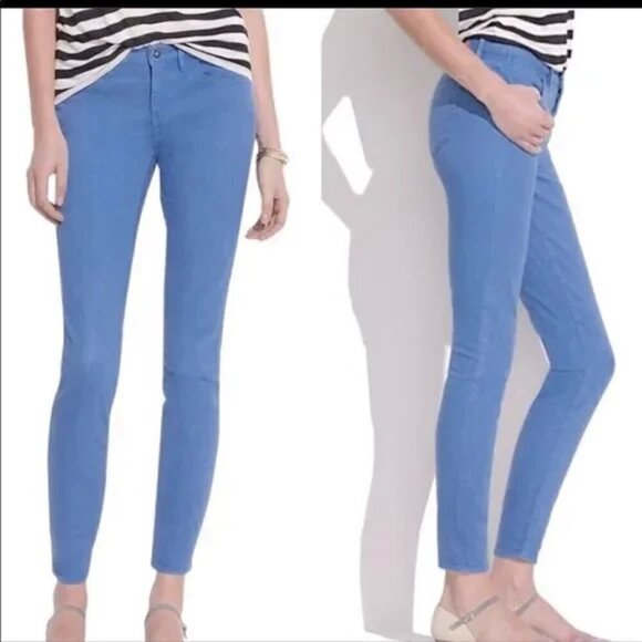Madewell size 27 Cornflower Blue Skinny Skinny Ankle Stretch Jeans - Picture 1 of 16